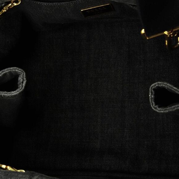 Prada Canapa Convertible Tote Denim Medium Black - Picture 5 of 8